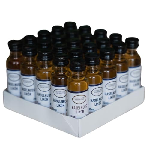 Haselnuss Likör klein 2 CL Shot | original Haselnuss-Likör Alte Gutsbrennerei Philipp Koch | 25x 20 ML Partyshot Nusslikör | Schnaps Shot nussig & süß Haselnuss Likör klein 2 CL Shot | original Haselnuss-Likör Alte Gutsbrennerei Philipp Koch | 25x 20 ML Partyshot Nusslikör | Schnaps Shot nussig & süß von Generisch