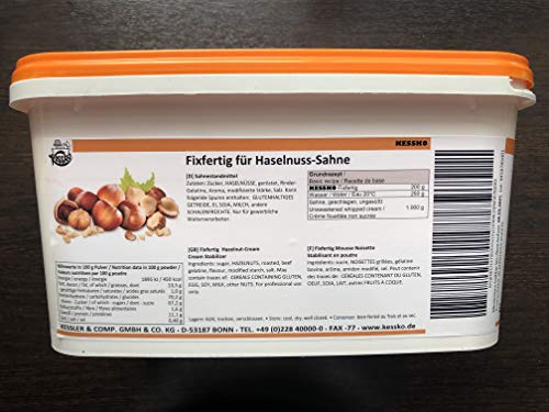 Haselnuss Kessko Sahnefonds 900 g, Sahnestand, Sahnesteif, Sahne 0,9 kg (Haselnuss) von Generisch