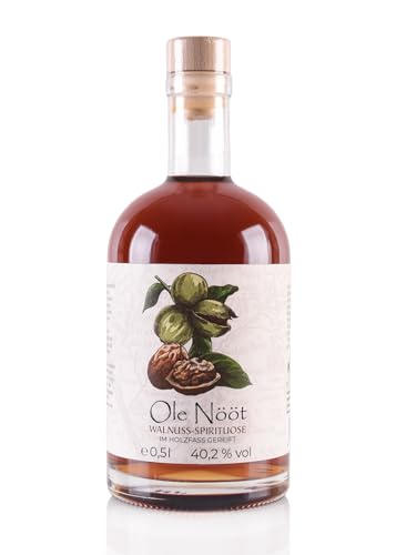 Holsteiner Geister Ole Nööt - Walnuss-Spirituose 500ml | 40,2% Vol. Alkohol | Natürliche Zutaten | Made in Germany Holsteiner Geister Ole Nööt - Walnuss-Spirituose 500ml | 40,2% Vol. Alkohol | Natürliche Zutaten | Made in Germany von Generisch