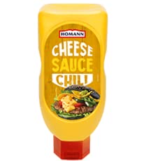 Homann Cheese Sauce Chili 450ml | Käsesauce in Flasche für Burger, Steaks, als Dip für Nachos | Käsesoße vegetarisch von Homann von Generisch