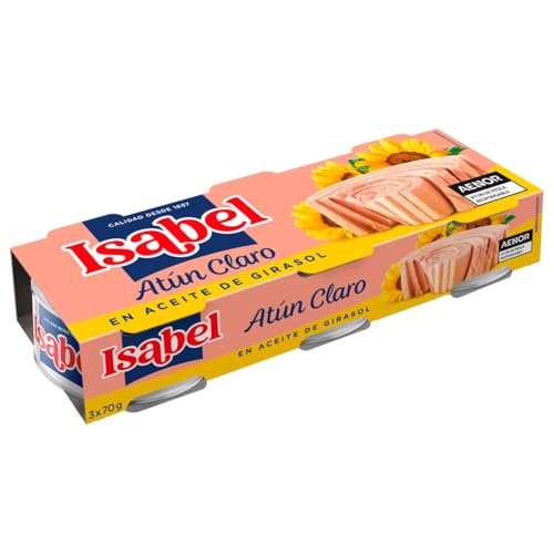 ISABEL Thunfisch hell in Sonnenblumenöl mit hohem Ölsäuregehalt 9er-Pack x 52 g. ISABEL Thunfisch hell in Sonnenblumenöl mit hohem Ölsäuregehalt 9er-Pack x 52 g. von Generisch