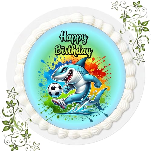 J & G FONDANT Tortenbild, Zuckerbild mit Motiv, Essbares Foto für Torten, Tortenbild, Tortenaufleger Ø 20cm FONDANT Fussball Nr. 74 J & G FONDANT Tortenbild, Zuckerbild mit Motiv, Essbares Foto für Torten, Tortenbild, Tortenaufleger Ø 20cm FONDANT Fussball Nr. 74 von Generisch