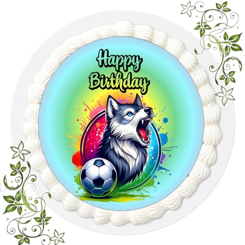 J & G FONDANT Tortenbild, Zuckerbild mit Motiv, Essbares Foto für Torten, Tortenbild, Tortenaufleger Ø 20cm FONDANT Fussball Nr. 75 J & G FONDANT Tortenbild, Zuckerbild mit Motiv, Essbares Foto für Torten, Tortenbild, Tortenaufleger Ø 20cm FONDANT Fussball Nr. 75 von Generisch