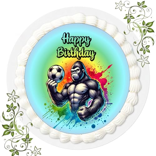 J & G FONDANT Tortenbild, Zuckerbild mit Motiv, Essbares Foto für Torten, Tortenbild, Tortenaufleger Ø 20cm FONDANT Fussball Nr. 76 J & G FONDANT Tortenbild, Zuckerbild mit Motiv, Essbares Foto für Torten, Tortenbild, Tortenaufleger Ø 20cm FONDANT Fussball Nr. 76 von Generisch