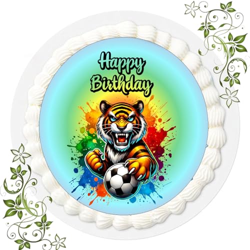 J & G FONDANT Tortenbild, Zuckerbild mit Motiv, Essbares Foto für Torten, Tortenbild, Tortenaufleger Ø 20cm FONDANT Fussball Nr. 77 J & G FONDANT Tortenbild, Zuckerbild mit Motiv, Essbares Foto für Torten, Tortenbild, Tortenaufleger Ø 20cm FONDANT Fussball Nr. 77 von Generisch