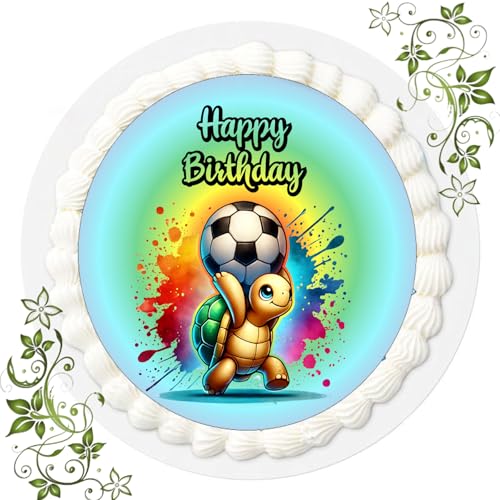 J & G FONDANT Tortenbild, Zuckerbild mit Motiv, Essbares Foto für Torten, Tortenbild, Tortenaufleger Ø 20cm FONDANT Fussball Nr. 81 J & G FONDANT Tortenbild, Zuckerbild mit Motiv, Essbares Foto für Torten, Tortenbild, Tortenaufleger Ø 20cm FONDANT Fussball Nr. 81 von Generisch
