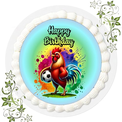 J & G FONDANT Tortenbild, Zuckerbild mit Motiv, Essbares Foto für Torten, Tortenbild, Tortenaufleger Ø 20cm FONDANT Fussball Nr. 82 J & G FONDANT Tortenbild, Zuckerbild mit Motiv, Essbares Foto für Torten, Tortenbild, Tortenaufleger Ø 20cm FONDANT Fussball Nr. 82 von Generisch
