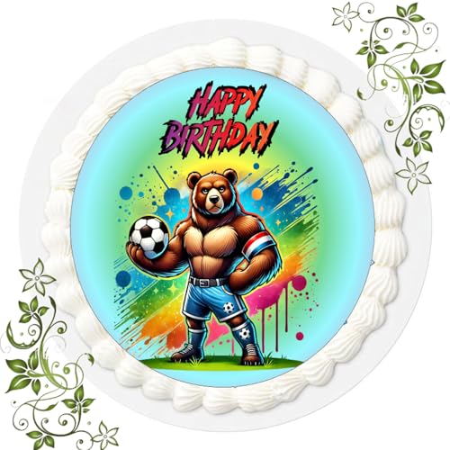 J & G FONDANT Tortenbild, Zuckerbild mit Motiv, Essbares Foto für Torten, Tortenbild, Tortenaufleger Ø 20cm FONDANT Fussball Nr. 89 J & G FONDANT Tortenbild, Zuckerbild mit Motiv, Essbares Foto für Torten, Tortenbild, Tortenaufleger Ø 20cm FONDANT Fussball Nr. 89 von Generisch