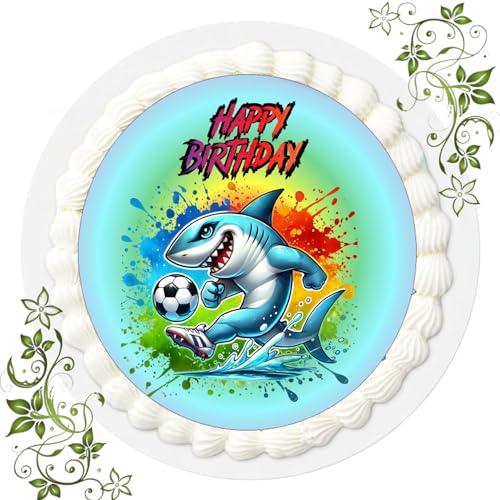 J & G FONDANT Tortenbild, Zuckerbild mit Motiv, Essbares Foto für Torten, Tortenbild, Tortenaufleger Ø 20cm FONDANT Fussball Nr. 90 J & G FONDANT Tortenbild, Zuckerbild mit Motiv, Essbares Foto für Torten, Tortenbild, Tortenaufleger Ø 20cm FONDANT Fussball Nr. 90 von Generisch