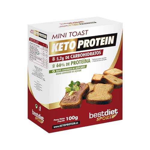 KETOPROTEIN Mini-Toastscheiben mit extra Proteinen KETOPROTEIN 100 g. 4er-Pack. von Generisch