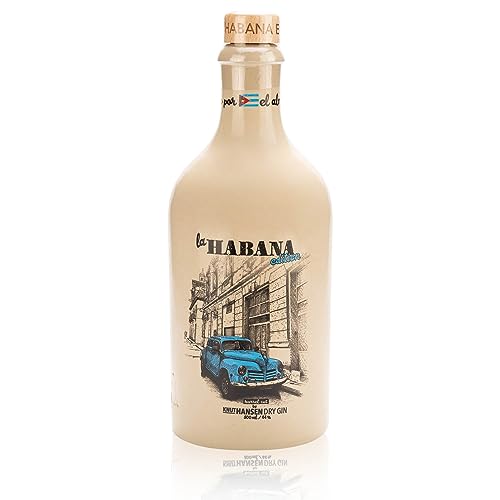 KNUT HANSEN DRY GIN|Sonderedition La Habana|Weltweit ausgezeichnet|Handcrafted nach nordischer Art in eigener Manufaktur|Abgefüllt in nachhaltiger Keramikflasche|0,5L - 44% Vol. von Generisch