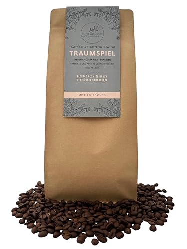 Kaffeerösterei Traumbohne - TRAUMSPIEL - mittlere Röstung - Costa Rica, Äthiopien, Brasilien - Café, Filter Kaffee, Café Crema - ganze Bohne, 1000g Kaffeerösterei Traumbohne - TRAUMSPIEL - mittlere Röstung - Costa Rica, Äthiopien, Brasilien - Café, Filter Kaffee, Café Crema - ganze Bohne, 1000g von Generisch