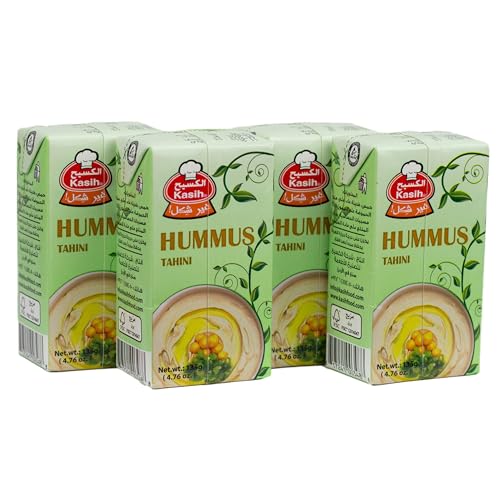 Kasih - Hummus bi Tahina Arabisches Kichererbsenpüree 4 x 135 g Packung von Generisch