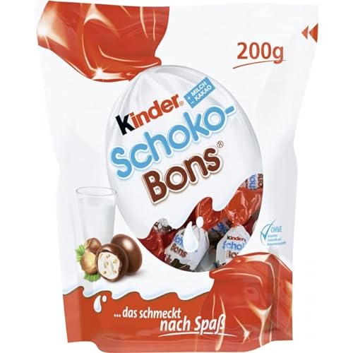 Kinder Schokobons 200g | Schoko-Bons mit Kinder-Schokolade | 32 Bons einzeln verpackt von Generisch