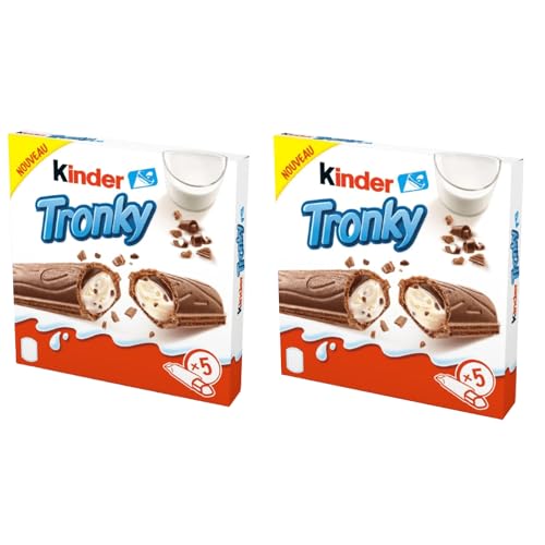 Kinder Tronky Riegel, Kinderschokolade, Ferrero Schokolade, Schokoriegel, Creamy, Chrispy 10er von Generisch