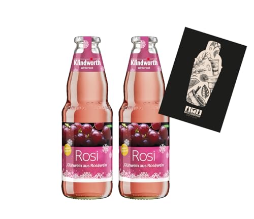 Klindworth Winterlust 2x Glühwein aus Rosewein -Glühwein Rosi 1L (9,8% Vol) inkl. Pfand MEHRWEG- [Enthält Sulfite] von Generisch