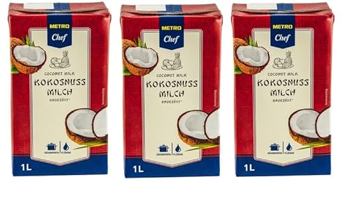 Kokosmilch 17% Fett, ungesüßt, extra cremig - 3x 1 l Packung Kokosmilch 17% Fett, ungesüßt, extra cremig - 3x 1 l Packung von Generisch