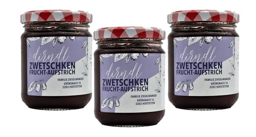 Kornelkirsche Dirndl + Zwetschken Fruchtaufstrich | 3 x 220g | fruchtig-frischer Fruchtaufstrich aus Kornelkirsche (Dirndl) verfeinert mit Zwetschken | handgemacht im Pielachtal in Niederösterreich von Generisch