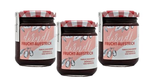 Kornelkirsche Dirndl Fruchtaufstrich Pur | 3 x 220g | fruchtig-frischer Fruchtaufstrich von der Kornelkirsche (Dirndl) | handgemacht | perfekt zum Frühstück oder für zwischendurch von Generisch