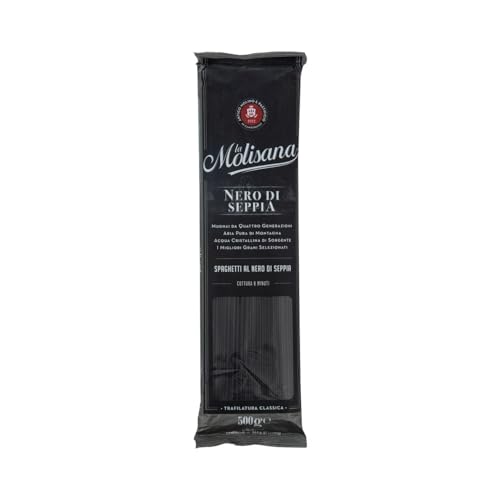LA MOLISANA Schwarze Spaghetti mit Tintenfischtinte, 500 g, 2er-Pack von Generisch
