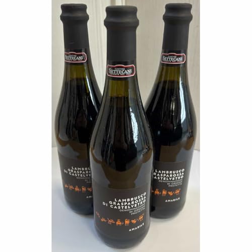 Lambrusco Grasparossa Amabile - Tradizione Settecani DOP, Cantina Settecani, Rotwein aus Italien, 750 ml, 3er Set Lambrusco Grasparossa Amabile - Tradizione Settecani DOP, Cantina Settecani, Rotwein aus Italien, 750 ml, 3er Set von Generisch