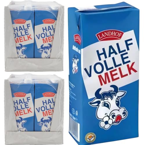 Landhof Holländische Milch Teilentrahmte Milch fettarme Haltbare Milch Teilentrahmte Fett, je 1 Liter, 24 Stück Landhof Holländische Milch Teilentrahmte Milch fettarme Haltbare Milch Teilentrahmte Fett, je 1 Liter, 24 Stück von Generisch