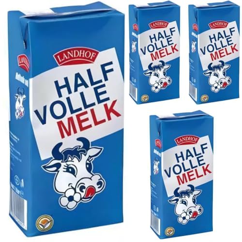 Landhof Holländische Milch Teilentrahmte Milch fettarme Haltbare Milch Teilentrahmte Fett, je 1 Liter, 4 Stück Landhof Holländische Milch Teilentrahmte Milch fettarme Haltbare Milch Teilentrahmte Fett, je 1 Liter, 4 Stück von Generisch