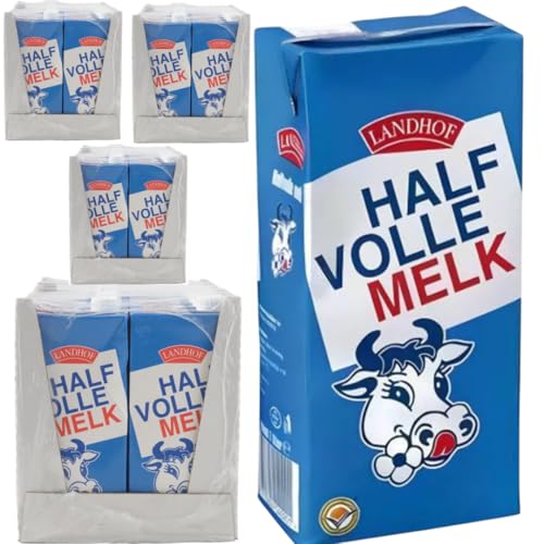Landhof Holländische Milch Teilentrahmte Milch fettarme Haltbare Milch Teilentrahmte Fett, je 1 Liter, 48 Stück Landhof Holländische Milch Teilentrahmte Milch fettarme Haltbare Milch Teilentrahmte Fett, je 1 Liter, 48 Stück von Generisch