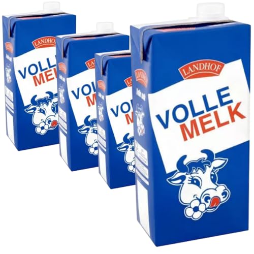 Landhof Holländische Milch Teilentrahmte Milch fettarme Haltbare Milch Vollfett Fett, je 1 Liter, 4 Stück Landhof Holländische Milch Teilentrahmte Milch fettarme Haltbare Milch Vollfett Fett, je 1 Liter, 4 Stück von Generisch