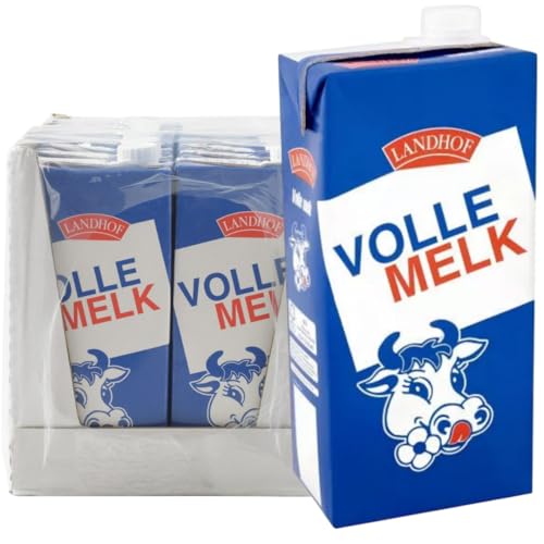 Landhof Holländische Vollfett Milch Teilentrahmte Milch fettarme Haltbare Milch Vollfett Fett, je 1 Liter, 12 Stück Landhof Holländische Vollfett Milch Teilentrahmte Milch fettarme Haltbare Milch Vollfett Fett, je 1 Liter, 12 Stück von Generisch