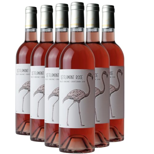 Le Flamant Rose Roséwein 2020 - Les Frères Moine - französischer Wein - Süd-West Frankreich - Rebsorte Merlot, Cabernet Sauvignon - 6x75cl von Generisch