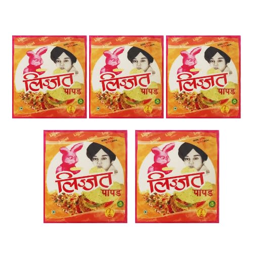 Lijjat Papad / Papadum - Moong (Bündel mit 5 x 200 g) von Generisch