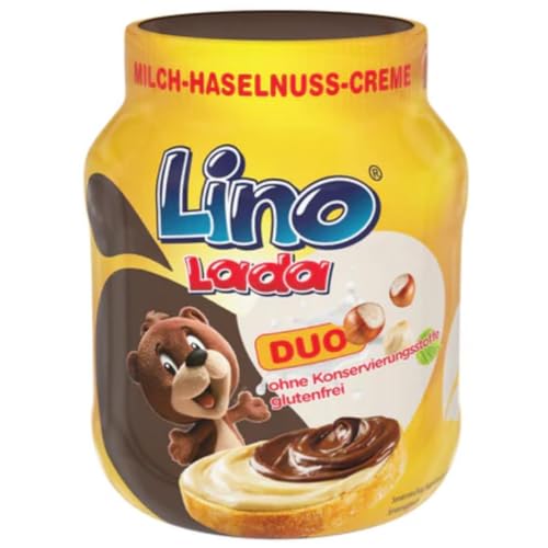 Lino Lada Duo Milch und Haselnuss Creme Chocolate Spreads Schokoladenaufstriche 350 Gramm Lino Lada Duo Milch und Haselnuss Creme Chocolate Spreads Schokoladenaufstriche 350 Gramm von Generisch