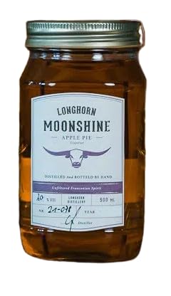 Longhorn Moonshine "Apple Pie" | Original handcraftet Bourbon Style Whiskey Likör I Distilled and botteld by Hand | 20% vol. | 0.5l von Generisch