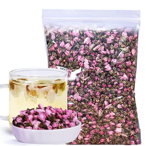 Loser Getrockneter Pfirsichblütentee Frischer Pfirsichblüten Grüner Bio Kräutertee Ist Koffeinfrei Und Hat Ein Intensives Pfirsicharoma Geeignet Zum Kochen Und Für Desserts (500g) von Generisch