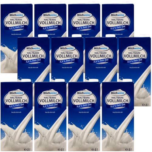 MILCHVOLM Haltbare Milch 3,5% Fett Milch Vollfett Milch fettarme Haltbare Milch Vollfett, je 1 Liter, 12 Stück MILCHVOLM Haltbare Milch 3,5% Fett Milch Vollfett Milch fettarme Haltbare Milch Vollfett, je 1 Liter, 12 Stück von Generisch