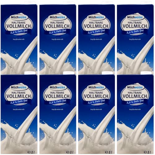 MILCHVOLM Haltbare Milch 3,5% Fett Milch Vollfett Milch fettarme Haltbare Milch Vollfett, je 1 Liter,8 Stück MILCHVOLM Haltbare Milch 3,5% Fett Milch Vollfett Milch fettarme Haltbare Milch Vollfett, je 1 Liter,8 Stück von Generisch
