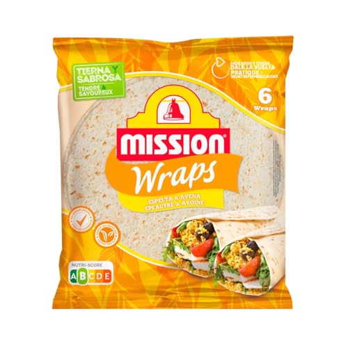 MISSION Weizentortillas mit Dinkel und Hafer, speziell für Wraps 370 g. 3er-Pack. von Generisch