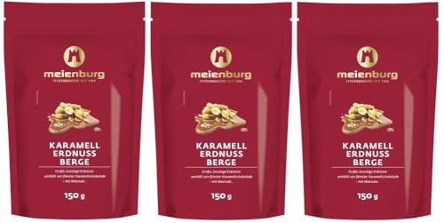 Meienburg Karamell Erdnussberge | überzogen von feinster Karamellschokolade | 3x 150g Tüte Meienburg Karamell Erdnussberge | überzogen von feinster Karamellschokolade | 3x 150g Tüte von Generisch