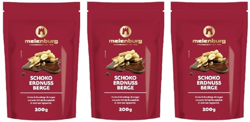 Meienburg Schoko Erdnussberge | überzogen mit zarter Vollmilchschokolade | 3x 200g Tüte von Generisch