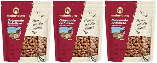Meienburg gebrannte Erdnüsse | karamellisierte Erdnüsse | 3x 400g Tüte von Generisch