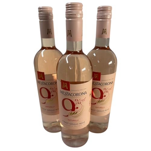Mezzacorona, Nove Pinot Grigio Rosé Vigneti delle Dolomiti IGT 2024, Alkoholreduzierter Roséwein aus Italien, 750 ml, 3er-Set von Generisch