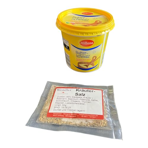 Milbona Butterschmalz 500g und 50g Wendlers Kräutersalz Milbona Butterschmalz 500g und 50g Wendlers Kräutersalz von Generisch