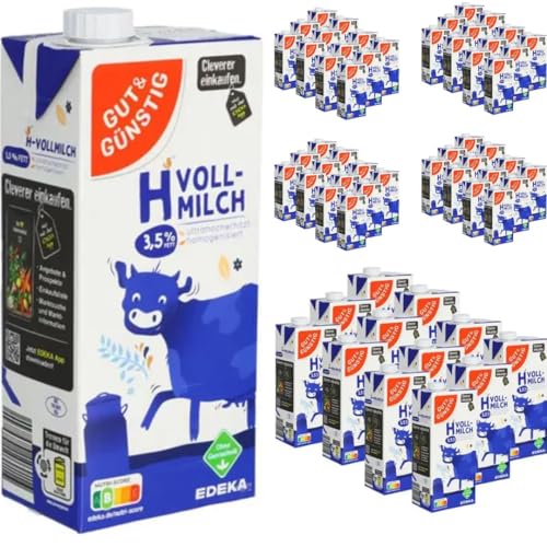 Milch Gut&Günstig fettarme H-Milch 3,5% Fett Haltbare Milch, je 1 Liter, 60 Stück mit Pufai Grocery Milch Gut&Günstig fettarme H-Milch 3,5% Fett Haltbare Milch, je 1 Liter, 60 Stück mit Pufai Grocery von Generisch