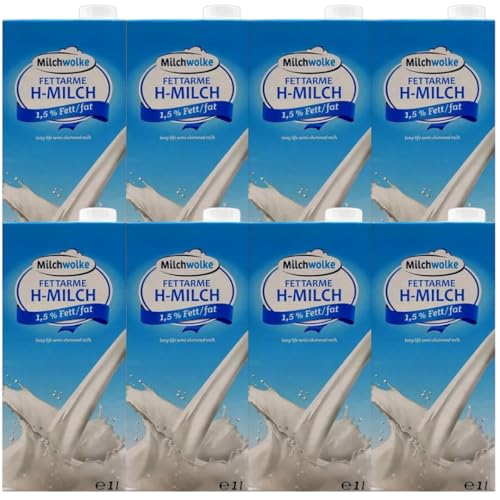 Milchvolke Haltbare Milch fettarme Haltbare Milch 1,5% Fett, je 1 Liter, 8 Stück Milchvolke Haltbare Milch fettarme Haltbare Milch 1,5% Fett, je 1 Liter, 8 Stück von Generisch