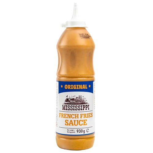 Mississippi - Original French Fries Sauce 930 g Squeeze - Würzig cremige Pommes-Sauce mit Zwiebeln - Pommes Soße ideal auch für Sandwich, Gegrilltem und als Dip Mississippi - Original French Fries Sauce 930 g Squeeze - Würzig cremige Pommes-Sauce mit Zwiebeln - Pommes Soße ideal auch für Sandwich, Gegrilltem und als Dip von Generisch