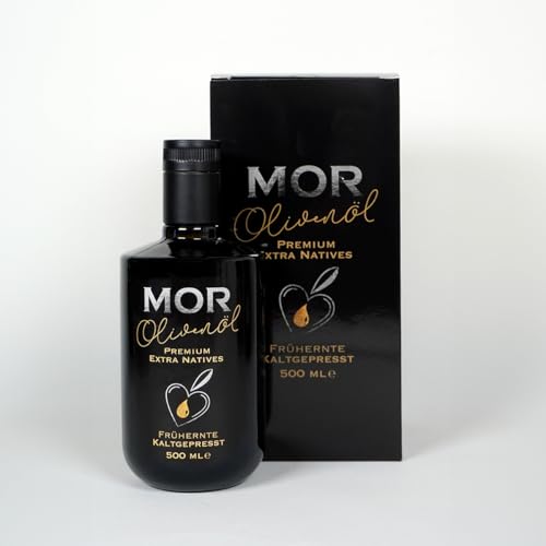 Mor Premium Olivenöl | Frühernte 2024/2025 | Natives Olivenöl Extra 500 ml | Global Award Gewinner| BEST TASTE Award | Kaltgepresst | Sortenrein | 0,2% Säuregehalt von Generisch