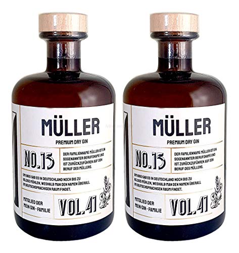 Müller s Premium Dry Gin No13-2er Set Der Müller Gin 0,5L (41% Vol)- [Enthält Sulfite] von Generisch