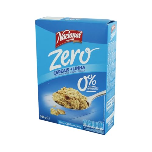 NACIONAL Leinsamen-Cerealien mit Reis- und Weizenflocken Zero 0% Zuckerzusatz 300 g. 3er Pack von Generisch