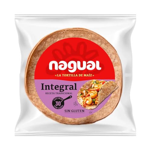 NAGUAL Vollkorn-Maistortillas (traditionelles Rezept) glutenfrei 8 Stück 200 g Packung mit 3 von Generisch